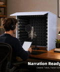 Portable Soundproof Box For Singer And Streamer Ditch Room Static Fast Setup Foldable Acoustic Vocal Booth blocks ambient noise in home studio.