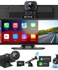 Wireless CarPlay Screen With 4K Dash Cam And 10.26 Inch Portable Touchscreen for Cars Android Auto And CarPlay Ready