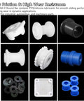2-Pack POM-C Acetal Copolymer Round Rods Three-Quarters Inch Diameter, 10 Inch Length, Go-To High-Strength Engineering Plastic For Gears Bearings And Bushings, Non-Marring Fixture Material, Low Friction Wear-Resistant, Opaque White And Black. POM-C parts for gears and bushings