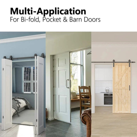 Heavy Duty Bifold Door Fix Kit Includes Spring Loaded Top Roller And Pivot Bracket For No Sweat Setup Folding Closet Pocket Barn Accordion Doors Fits 1 To 1 3 8 Inch Thick Panels showcased with bi-fold and barn doors.