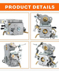 PP4218A Carburetor Kit for Poulan Gas Chainsaws P3314 P3816 P4018 P3416 and PPB Series Models With C1M-W26 W26 Carbs, details