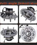 Front Wheel Hub And Bearing Assembly For Driver And Passenger Sides Fits Chevy Colorado And GMC Canyon 2004 2005 2006 2007 2008 Isuzu i-370 2007 2008 And i-350 2006 4X4 5 Lug With ABS multi-angle view