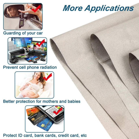 Beige Faraday shielding fabric rolled, 44in wide by 18ft long, EMI/RF/RFID shielding material