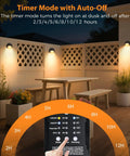 Low Voltage LED Deck Lights Kit With Transformer Timer and Photocell Sensor illuminating outdoor patio corner with Auto-Off settings