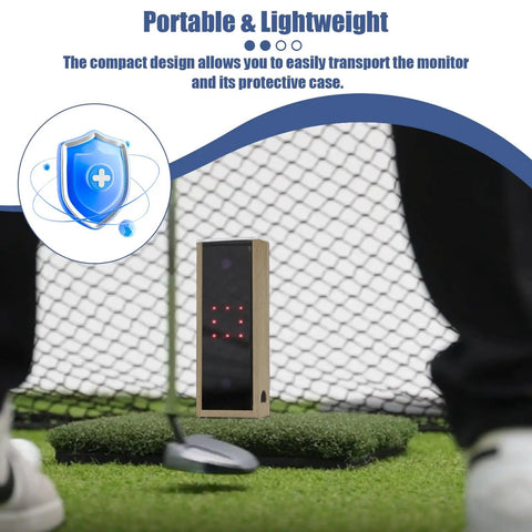 Rugged Protective Shield For Square Golf Launch Monitor Portable Case And Golf Simulator Enclosure Weatherproof Dustproof