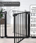 Extra Wide Baby Gate For Stairs And Doorways Fits 29.93 To 51.5 Inches 30 Inches High Auto Close Walk Through Safety Gate For Kids And Pets
