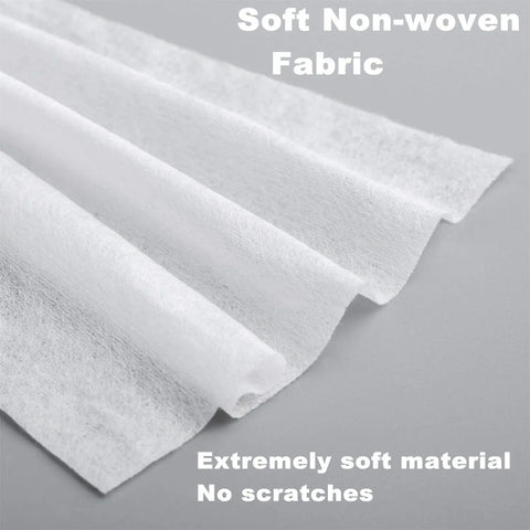 Close-up of soft non-woven fabric used in Premoistened Screen Cleaning Wipes For Electronics And Devices.