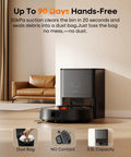 Robot Vacuum And Mop Combo With Self Emptying Station And 7000Pa Suction LiDAR Navigation in living room near couch