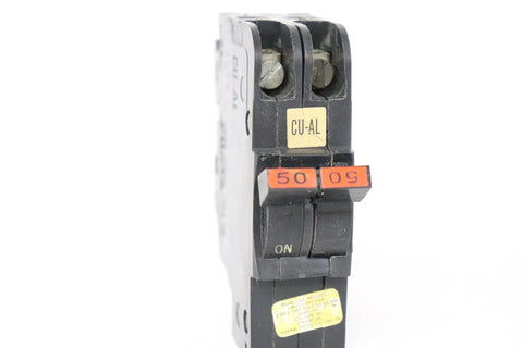 Two Pole 50 Amp 240 Volt Stab Lok Style Circuit Breaker Replacement For Old School Panels NC0250 120 240V Compatible