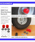Beefed Up Front Wheel Bearing Conversion Kit For Lawn Tractors And Mowers Replaces 532009040 shown with components