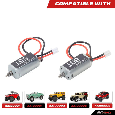 050 Brushed 55T And 80T Motors For One Twenty Fourth SCX24 Deadbolt Chevrolet Wrangler Gladiator Bronco Crawlers Upgrade Parts