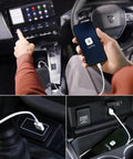CarPlay USB C Cable For iPhone 17 16 15 Charger Cord 3Ft 6Ft USB A To USB C in car with phone and dashboard connection