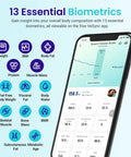 Smart Scale For Body Weight And Fat Percentage With BMI And Muscle Mass Analysis, Full Body Composition Using Bluetooth app