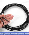 Beefy Silicone Vacuum Hose For Automotive Vacuum Lines, 16.4 Ft Long, 0.125 Inch Inner Diameter, black tubing coil