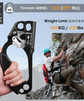 Right Hand Climbing Ascender For 8 To 13 Mm Rope, UIAA Certified Rope Clamp For Rock Climbing, Arborist Rescue And Rappelling Gear.