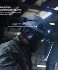 Side view of Type 2 Vented Full Brim Hard Hat With Chin Strap And 6-Point Suspension, Class C ANSI Z89.1 2014 HT-LT Protective Gear