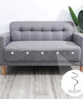 Keep Your Sheets Locked Down, Flat Out Stop Slipping On Frames, Heavy Twist Anchors For Bedskirts And Slipcovers on grey couch.