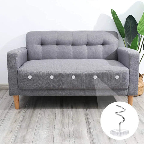Keep Your Sheets Locked Down, Flat Out Stop Slipping On Frames, Heavy Twist Anchors For Bedskirts And Slipcovers on grey couch.