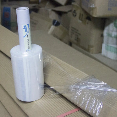 Top Shelf Clear Stretch Wrap 6 Inch By 1000 Feet Plastic Roll For Moving And Shipping Heavy Duty Shrink Film for packing cardboard.