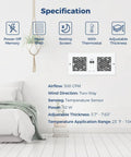 Room To Room Air Transfer Fan With Two Way Reversible Through Wall Ventilation 300 CFM Dual Fans Remote Control in bedroom