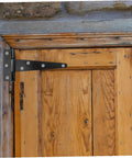 8 Pack 5 Inch Black Painted Galvanized T Shape Weld On Exterior Door Hinges on wooden door
