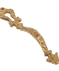 Cast Brass Decorative Pull Handle With Keyhole Insert And Escutcheon Plate For Cabinet Doors And Dresser Drawers, Three And Five Eighths Inch High By Three Quarters Inch Wide, Includes Keyhole Cover Escutcheon Pins, Antique Modern Furniture Hardware