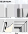 Installation steps for 24 Pack Self Adhesive 3/4 Inch Pipe Insulation Foam Tubes With Aluminum Foil Cover for freeze protection.
