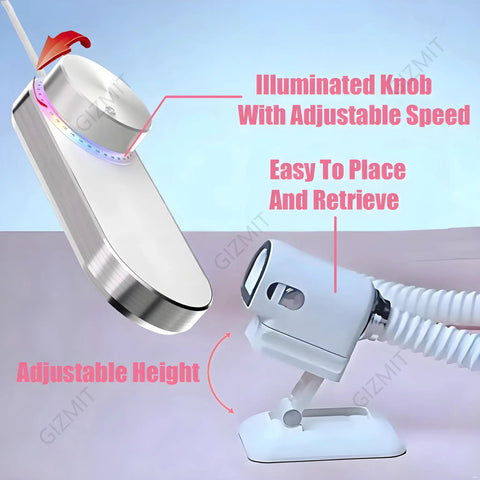 Straight Up Professional 2 In 1 Electric Nail Vacuum Cleaner And Drill Machine Kit, 30000 RPM Adjustable Speed dial and adjustable height feature.