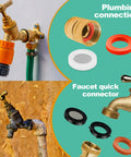 Plumbing connections with parts for 258 Piece Faucet And Plumbing Rubber Washer Kit in 32 Sizes for Garden Hose Valves Spigots