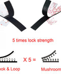 Heavy Duty Dual Lock Tape Pack Of 4, Black 2X4 Inch Adhesive Mounting Strip, features hook and loop design for secure mounting.