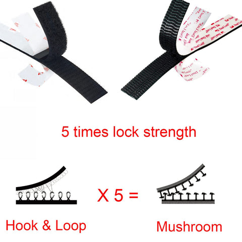 Heavy Duty Dual Lock Tape Pack Of 4, Black 2X4 Inch Adhesive Mounting Strip, features hook and loop design for secure mounting.