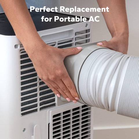 Flexible AC Exhaust Hose For Portable Air Conditioners, 5.9 Inch Diameter, Extendable Up To Eighty Inches installation