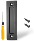 Matte Black Sliding Barn Door Handle Eight Point Six Inch Flush Pull Heavy Duty with screwdriver and screws for installation