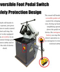 Tough As Nails Electric Ring Roller Bender For Steel Round Roll Bending With Reversible Foot Switch and emergency stop button.
