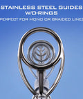 Close-up of Centron Spinning Combo stainless steel guide, suitable for mono or braided lines.