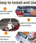 Installation steps for Seven Piece PVC Socket Saver Set With Stainless Steel Plumbing Fittings For Household Repairs