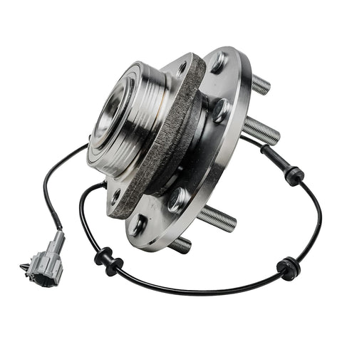 2 Front Wheel Bearing Hubs Assembly For 2004 2005 2006 2007 Nissan Titan 2005 2006 2007 Nissan Armada 6 Lug And ABS Front View