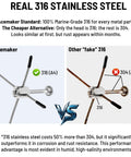 Comparison of 316 and 304 stainless steel cables used in Wire Trellis Kit For Climbing Plants, 30 Set Wall Trellis System