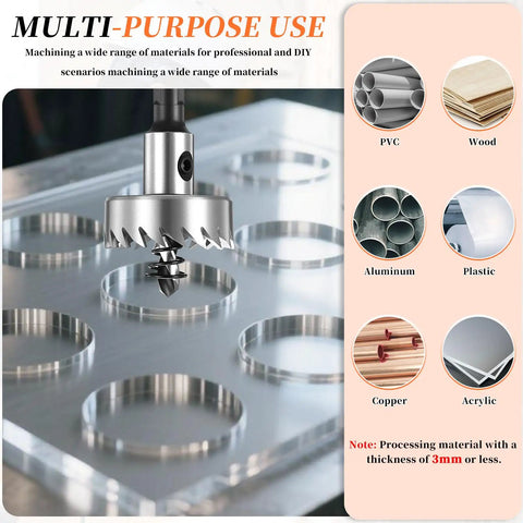 15mm Hole Saw Cutter Kit With 4241 High Speed Steel Blade Center Drill Bit Hex Key And Spring for multi-material use