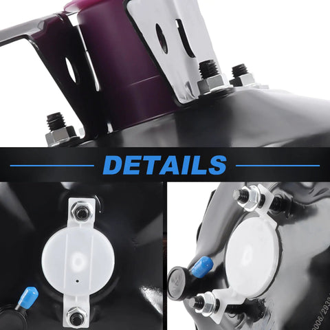 Tough As Nails Brake Booster Handles Heavy Stopping Power For Chevy And GMC Full Size Trucks 1973 To 1980 close-up of vacuum booster details with hardware.