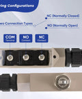 Wiring details of Liyufecor Tz-6002-15A Heavy Duty Contactor Micro Switch with COM, NO, and NC connections.