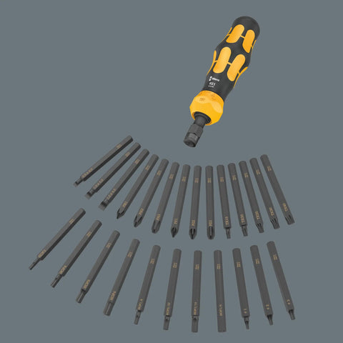 Kraftform Kompakt 900 Imperial Impact Screwdriver Set, 19 Piece Kit, Built For Loosening Stubborn Screws, 25 Nm Torque