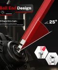 All In One Allen Wrench Set SAE Metric Torx Magnetic Ball End T Handle 27 Piece Kit For Home Auto DIY Pros Includes Magnetic Ball End Easy Grip Precise Hex And Torx Fit Heavy Duty Construction Magnetic Tip Keeps Bits In Place. ball end design, 25° entry angle