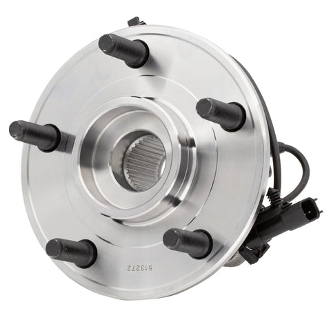 Front Wheel Hub And Bearing Assembly For Jeep Wrangler 2007 2016 5 Lug With ABS OE 513272 Replacement, 6.36 Inch Flange