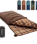 XL Big And Tall Flannel Sleeping Bag For Adults Cold Weather Cozy Warmth With Plush Cloud Like Liner Double Filled Insulation