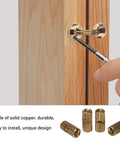 Installing 12mm Hidden Copper Barrel Hinge on wooden door; 4pcs for DIY cabinets and furniture, solid copper construction