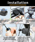 Wireless Bike Speedometer And Cycle Computer With LCD Display installation steps with detailed images