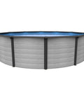 Oasis 18 Ft Round Above Ground Pool Kit With 52 Inch Steel Wall Vinyl Liner And Skimmer Rugged Steel Frame Backyard Pool Structure