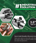 Highcraft pipe repair clamp, 3-inch long, IPS single-bolt, stainless steel