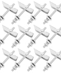 Heavy Duty Toggle Bolts And Hollow Wall Anchors Kit For Drywall And Brick Walls, Carbon Steel Build, 12-piece assortment